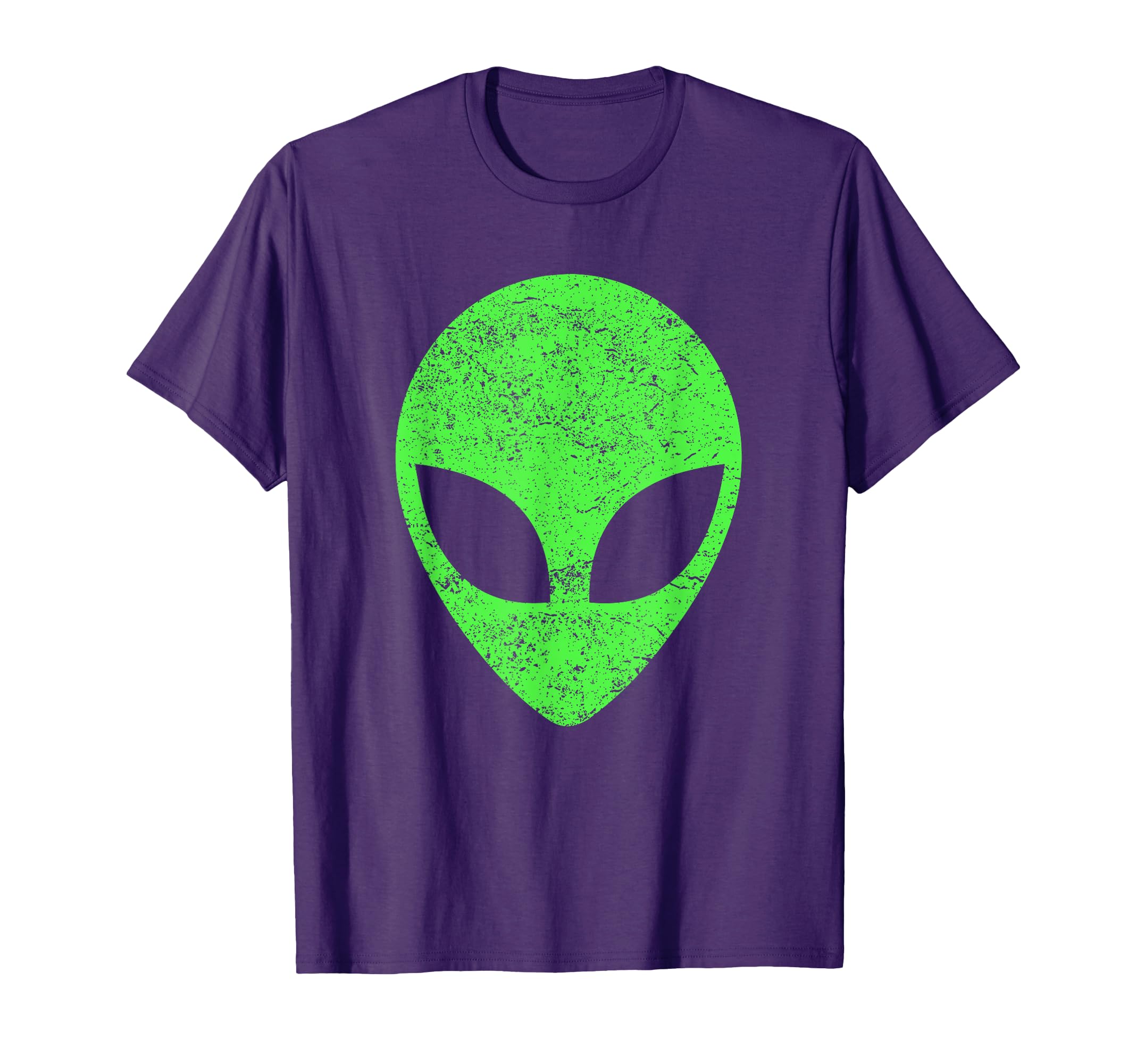Green Alien Head Distressed Storm Area T-Shirt - Unique Graphic Men Women - T-Shirt, Sweatshirt, Hoodie