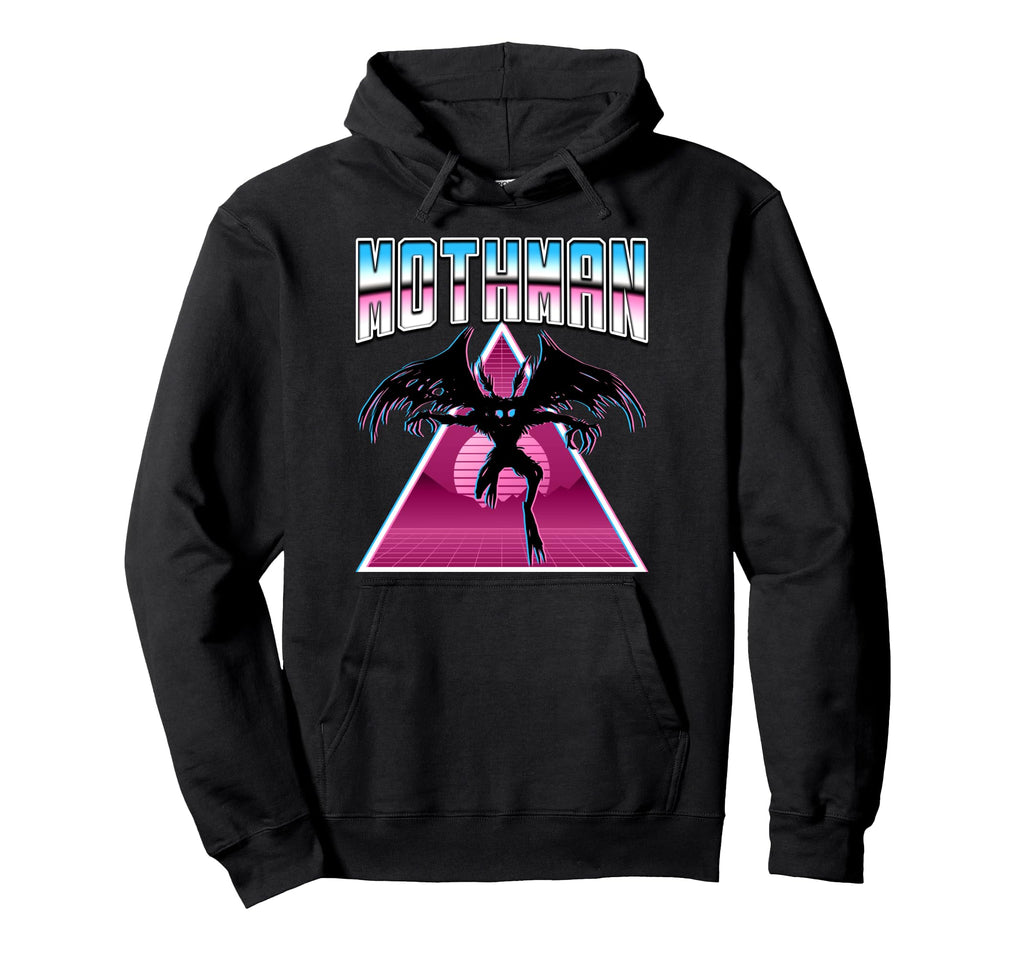 Vaporwave Aesthetic Mothman Cryptozoology Hoodie - Custom Art Print Unisex - T-Shirt, Sweatshirt, Hoodie