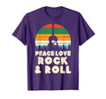 Peace Love Rock N Roll Guitar 80S T-Shirt - Unique Graphic Men Women - T-Shirt, Sweatshirt, Hoodie