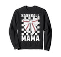Baseball Mama Mom Coquette Bow Sweatshirt - Casual Everyday Wear Men Women - T-Shirt, Sweatshirt, Hoodie