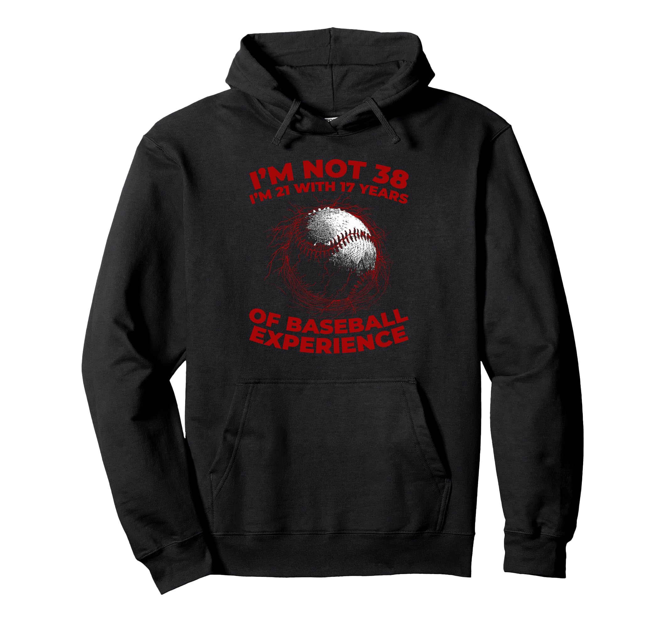 38 Years Old Baseballer Sport Team Baseball Hoodie - Graphic Print Unisex - T-Shirt, Sweatshirt, Hoodie