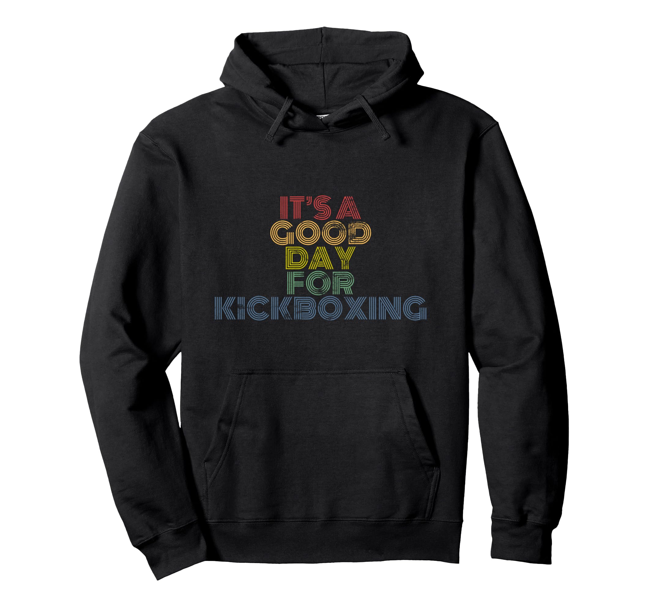 Its Good Day Kickboxing 70S Distressed Hoodie - Novelty Apparel Unisex - T-Shirt, Sweatshirt, Hoodie