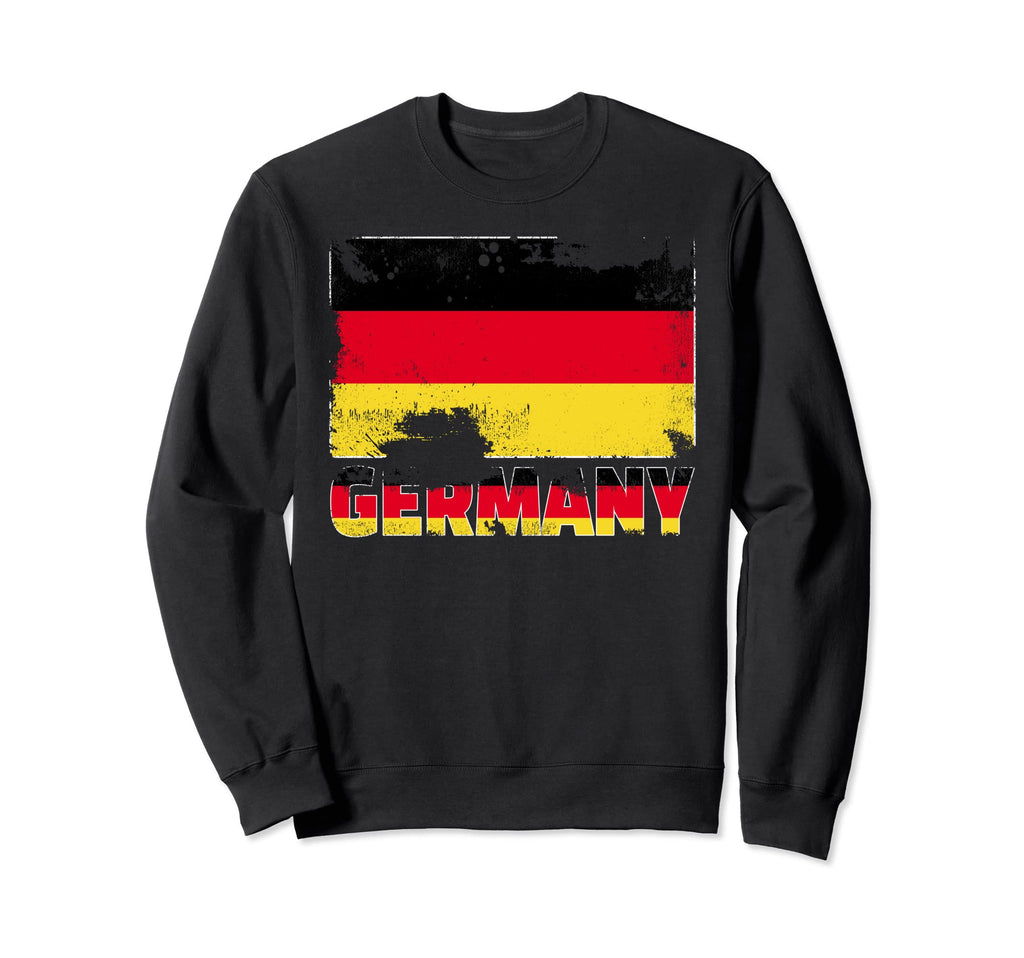 Germany Flag Distressed German Sweatshirt - Novelty Apparel for Adults - T-Shirt, Sweatshirt, Hoodie