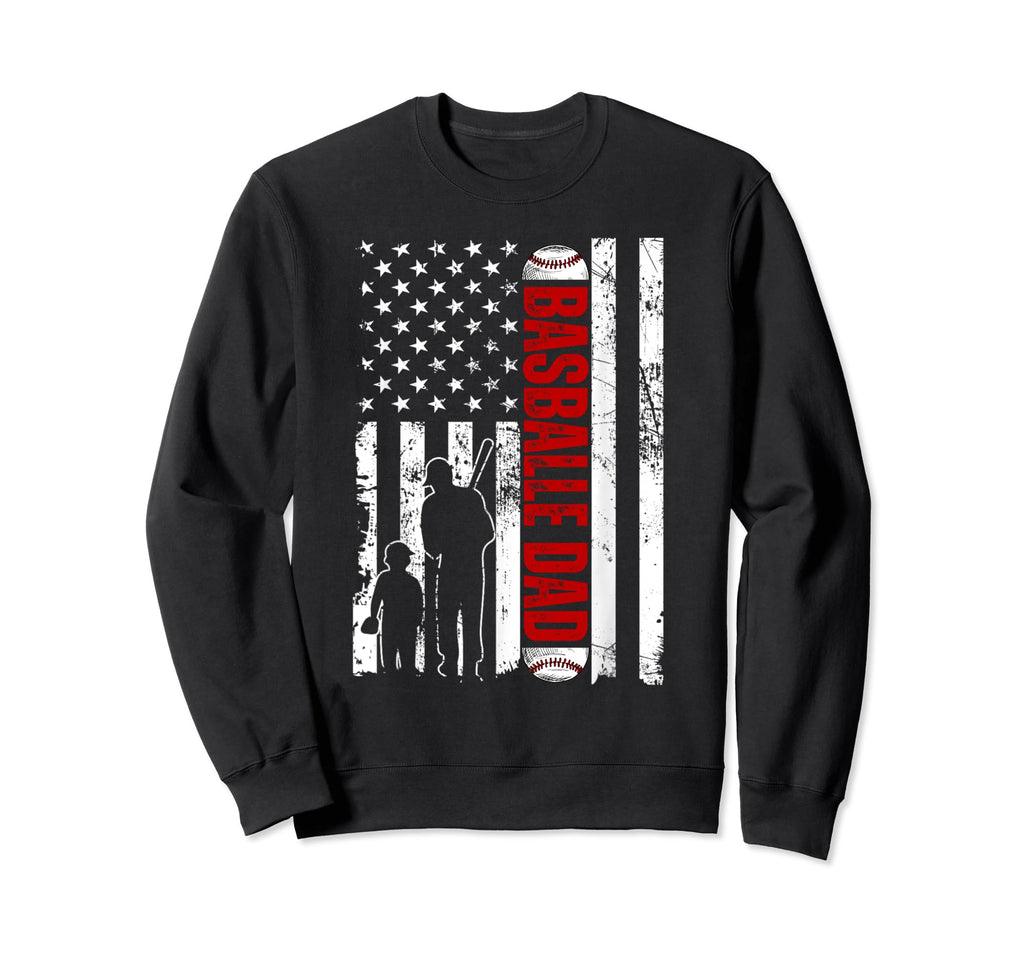 Proud Baseball Dad Usa American Sweatshirt - Custom Art Print for Adults - T-Shirt, Sweatshirt, Hoodie