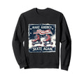 Funny Rollerskating Make America Skate Sweatshirt - Graphic Print Unisex - T-Shirt, Sweatshirt, Hoodie