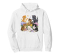 Kitten 90S Cats Boho Floral Cat Hoodie - Fun Novelty Design Men Women - T-Shirt, Sweatshirt, Hoodie