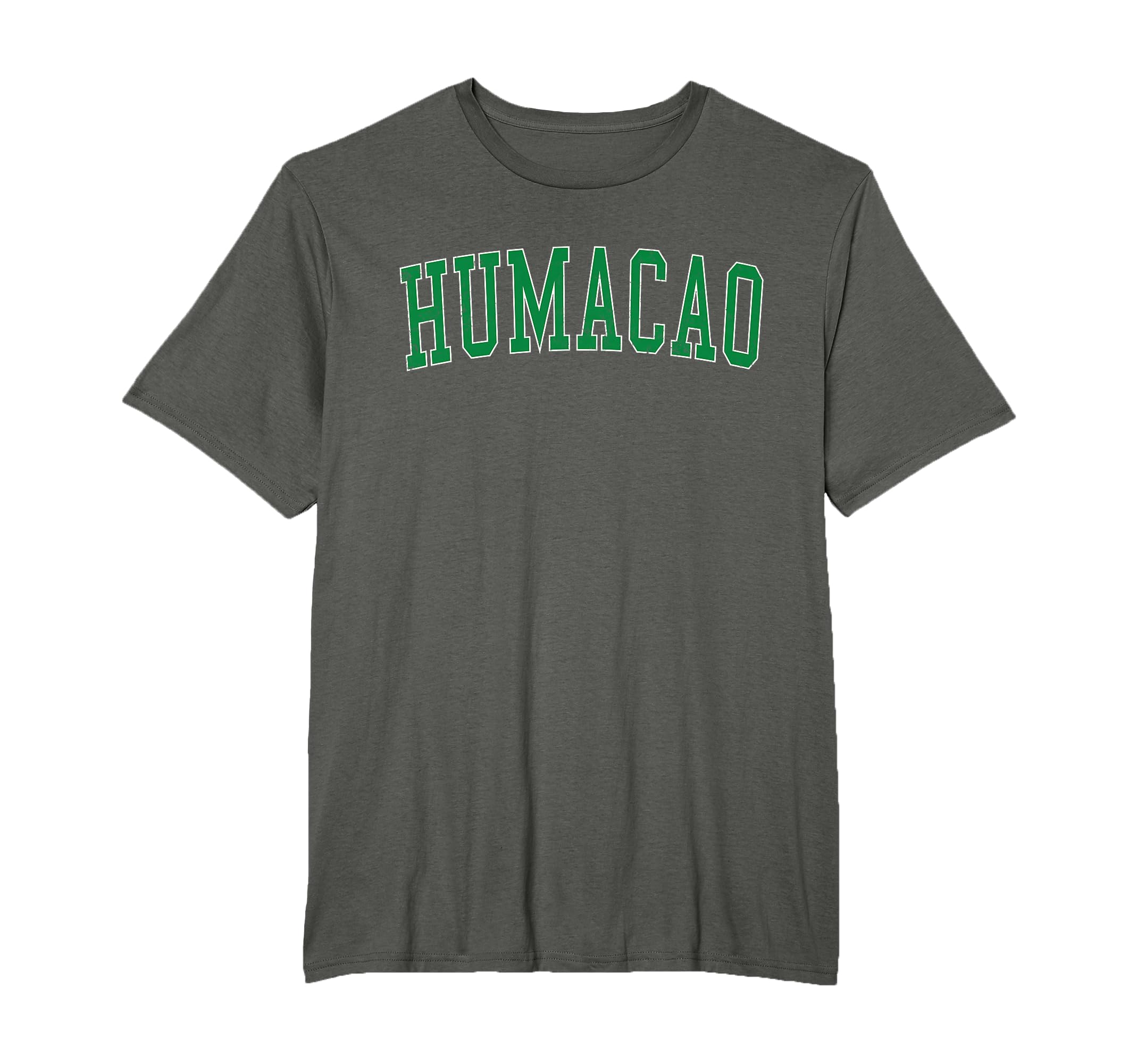Humacao Pr Distressed Green Varsity T-Shirt - Novelty Apparel Men Women - T-Shirt, Sweatshirt, Hoodie