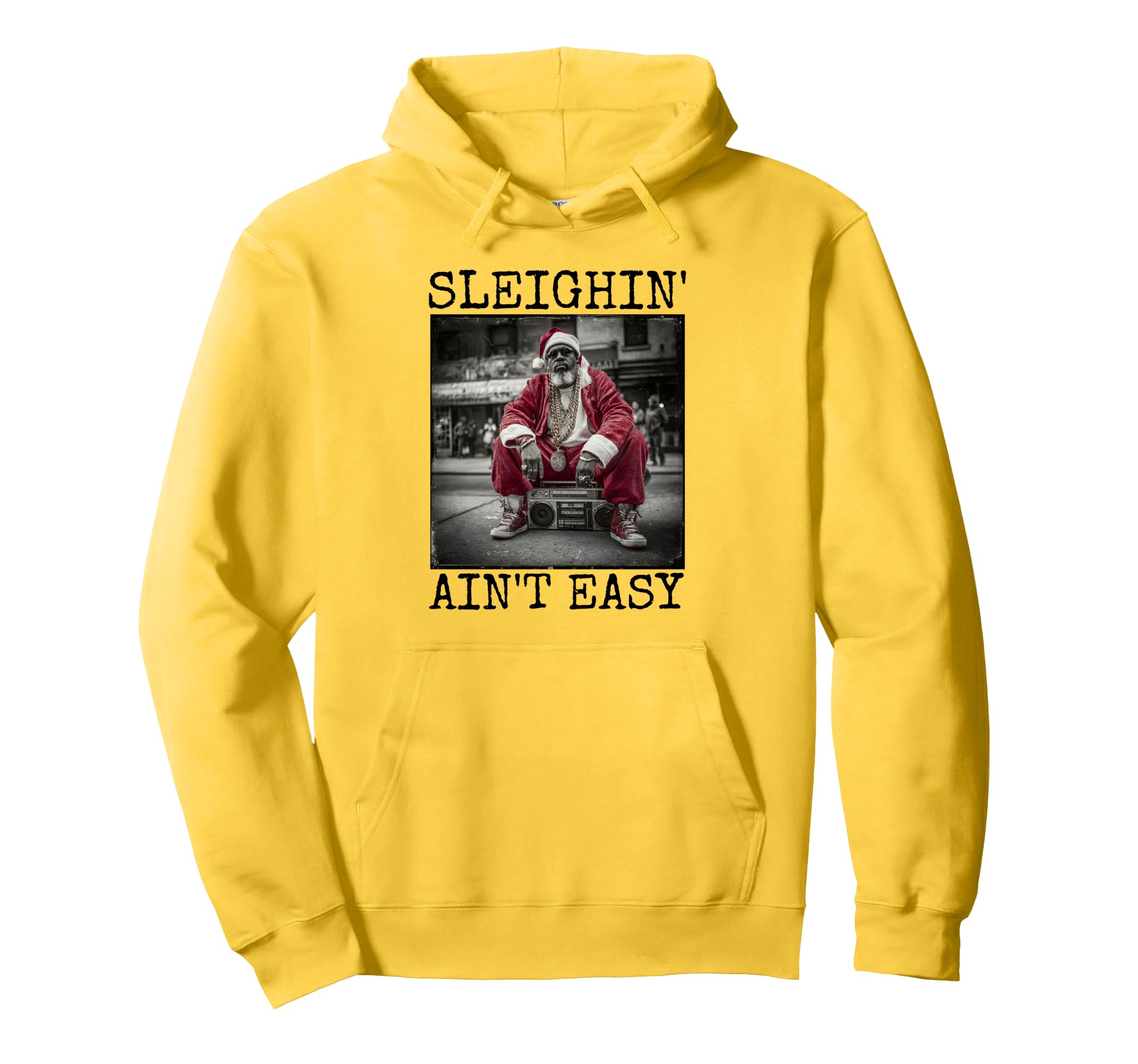 Black B Santa Claus Hip Hop Hoodie - Custom Art Print Unisex - T-Shirt, Sweatshirt, Hoodie