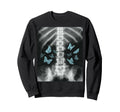 Xray Skeleton Blue Butterfly Egirl Sweatshirt - Graphic Print Men Women - T-Shirt, Sweatshirt, Hoodie