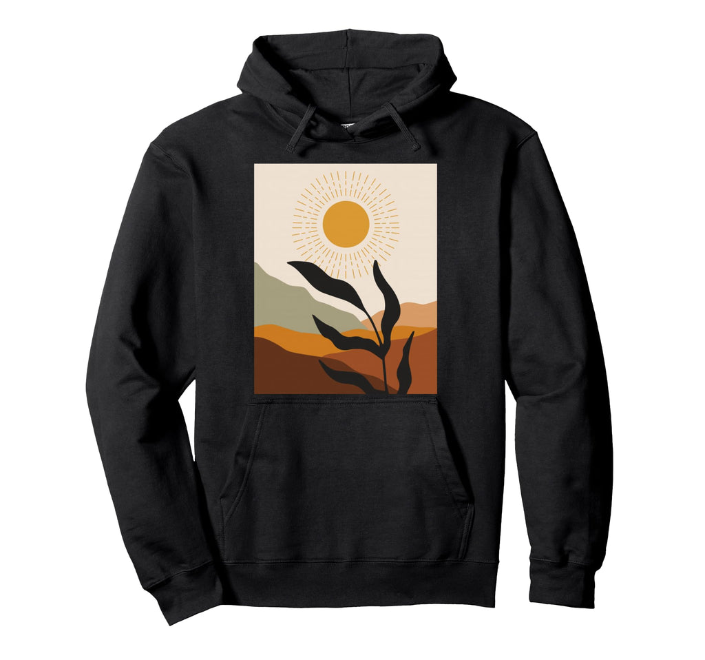Earthy Boho Sun Nature Art Hoodie - Unique Graphic Unisex - T-Shirt, Sweatshirt, Hoodie