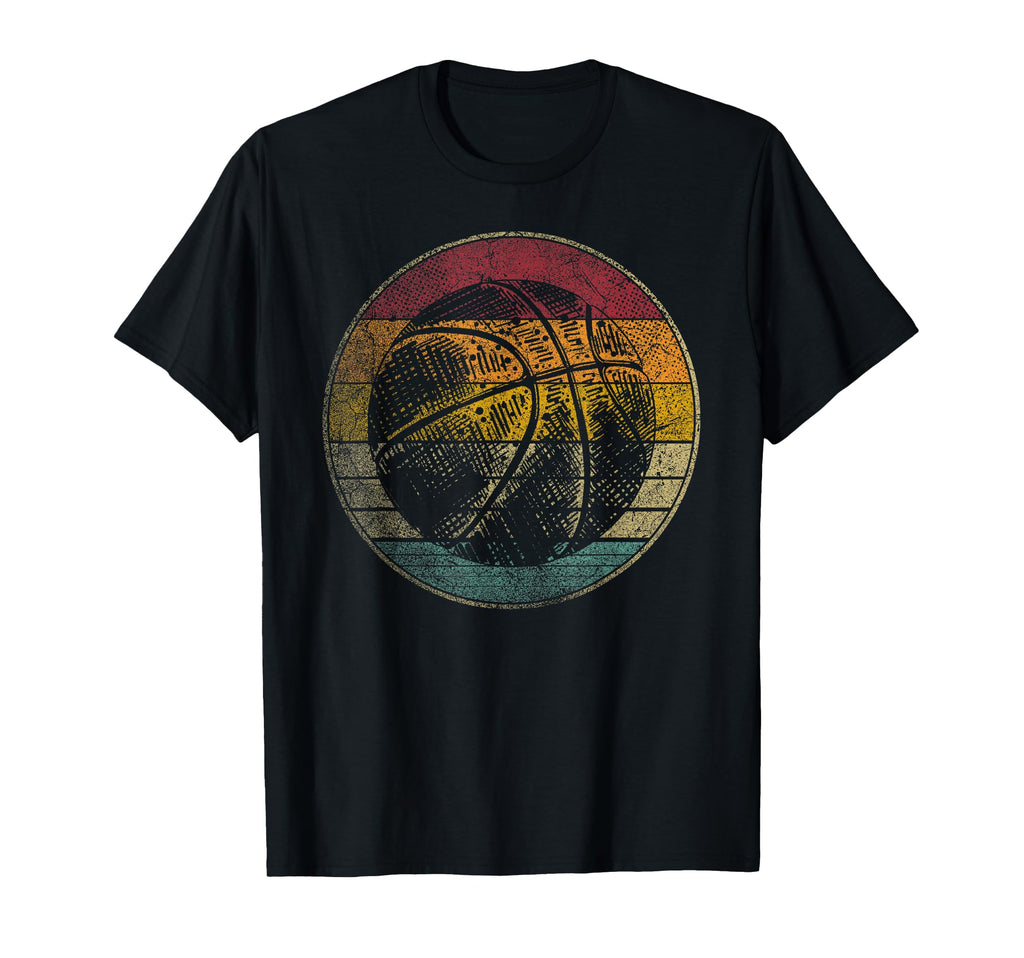 Basketball Distressed Sunset Silhouette T-Shirt - Graphic Print for Adults - T-Shirt, Sweatshirt, Hoodie