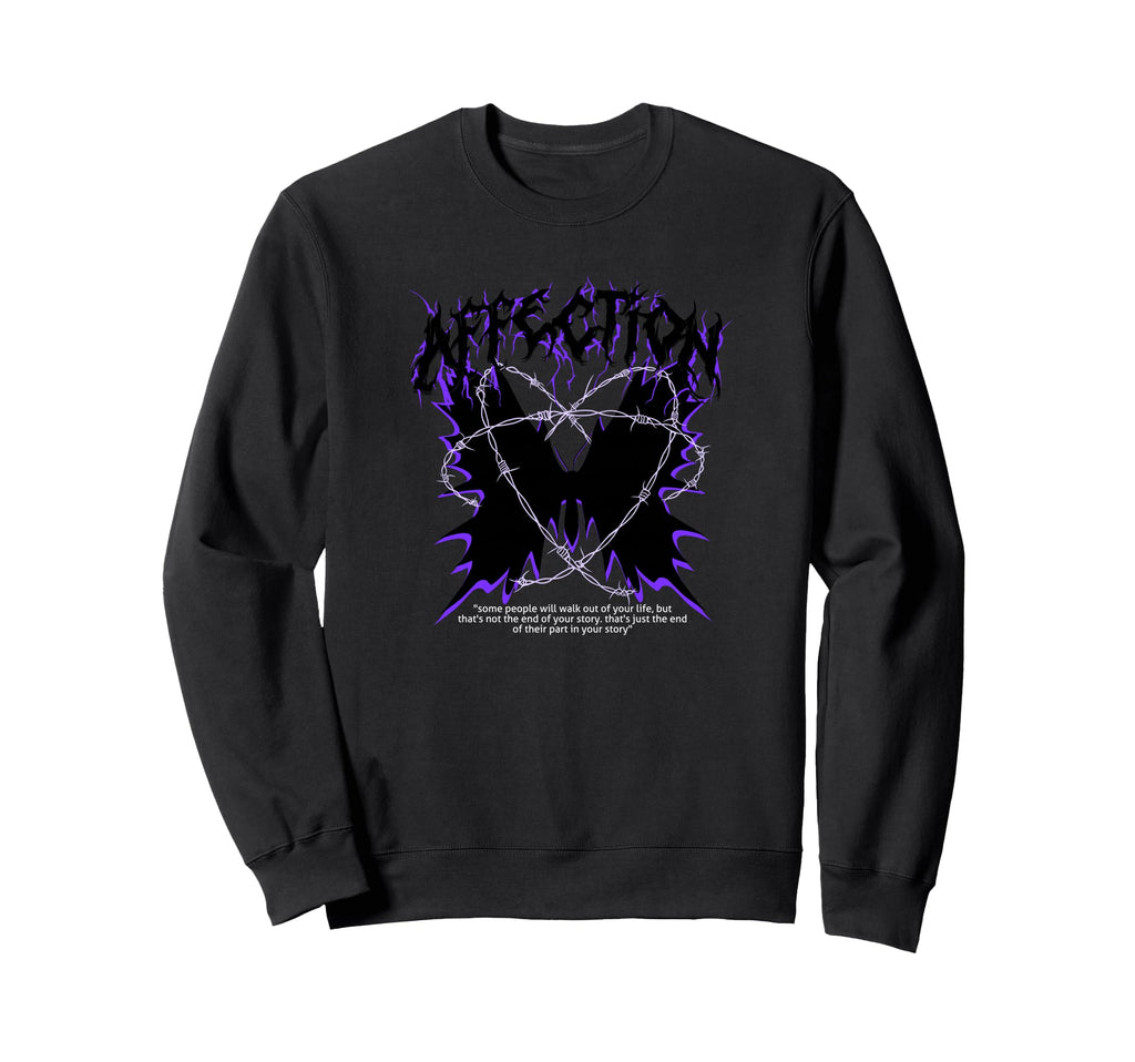 Butterfly Affection Y2K Grunge Sweatshirt - Custom Art Print Unisex - T-Shirt, Sweatshirt, Hoodie
