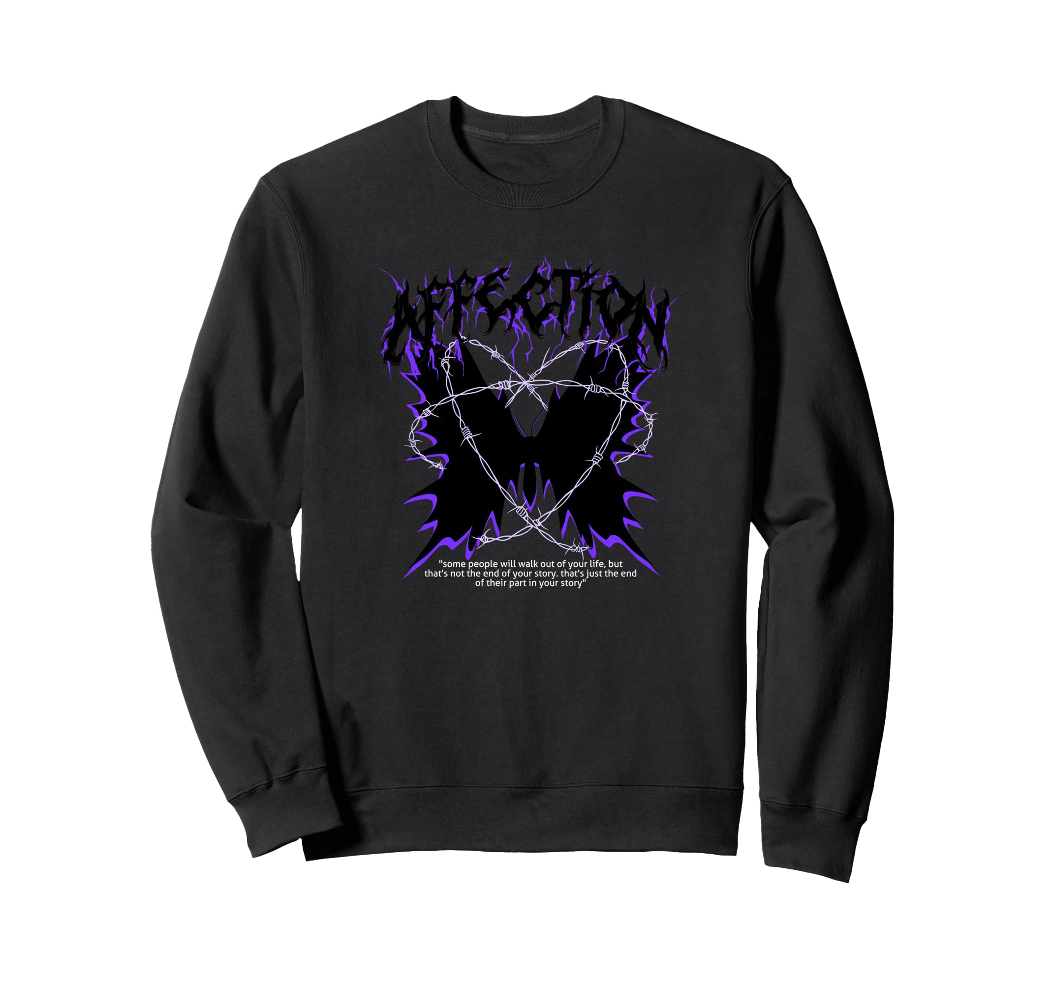 Butterfly Affection Y2K Grunge Sweatshirt - Custom Art Print Unisex - T-Shirt, Sweatshirt, Hoodie