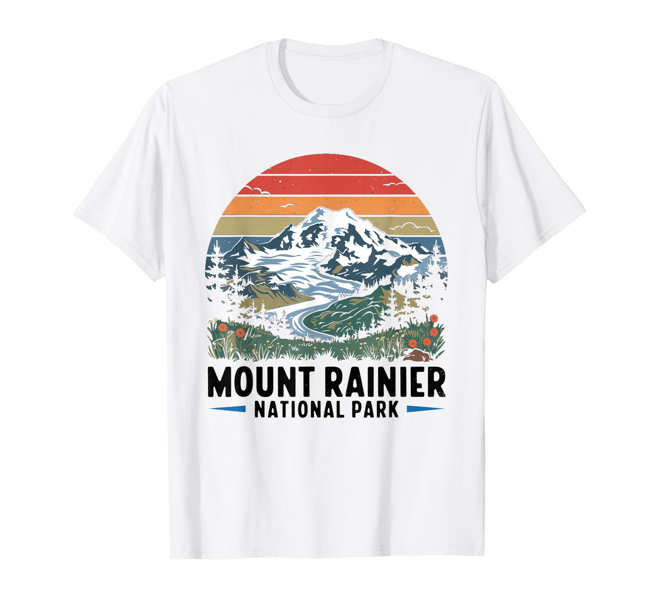 Mount Rainier National Park Washington T-Shirt - Custom Art Print Unisex - T-Shirt, Sweatshirt, Hoodie
