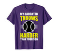 Funny Baseball Dads My Daughter Throws T-Shirt - Graphic Print for Adults - T-Shirt, Sweatshirt, Hoodie