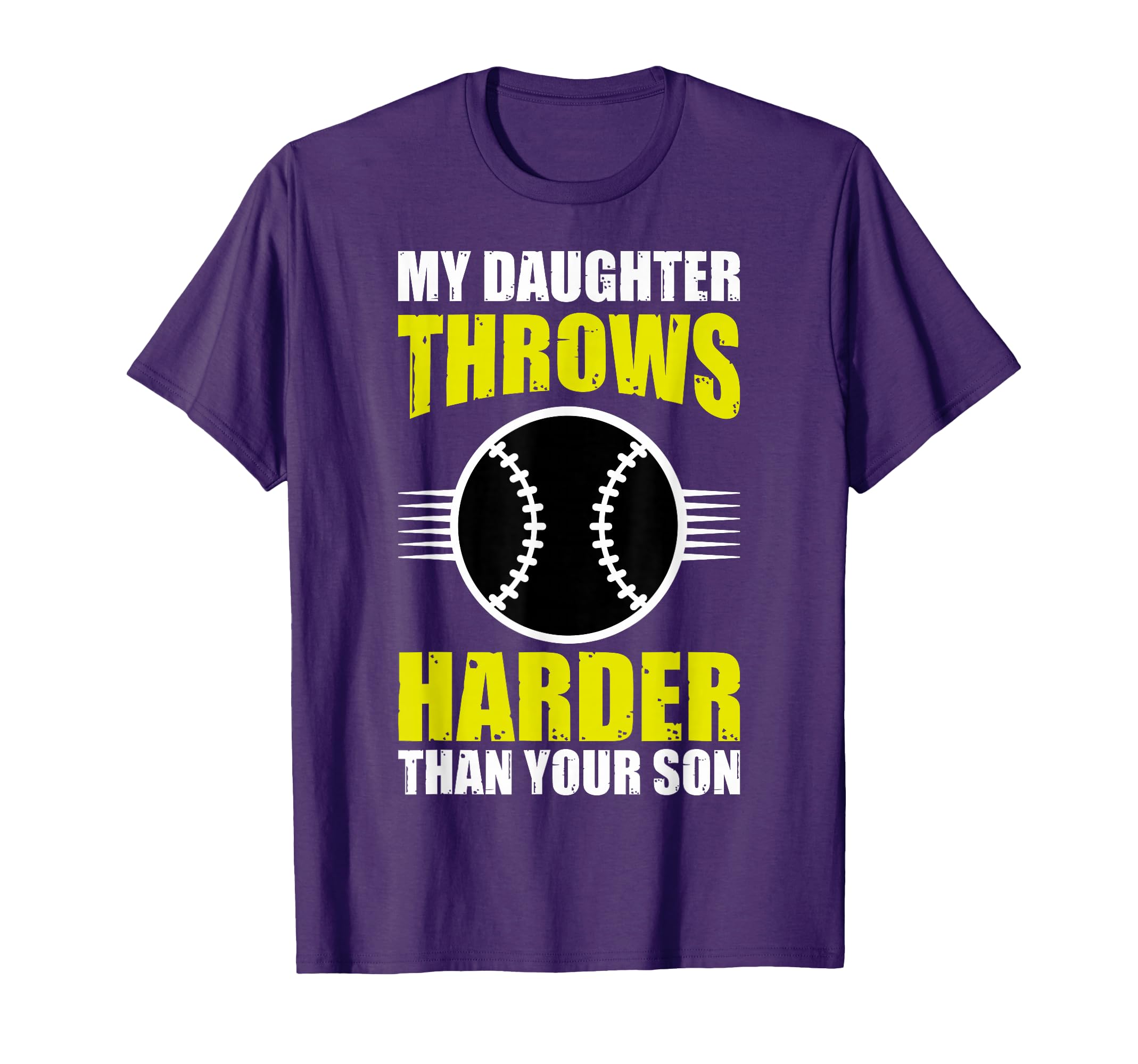 Funny Baseball Dads My Daughter Throws T-Shirt - Graphic Print for Adults - T-Shirt, Sweatshirt, Hoodie