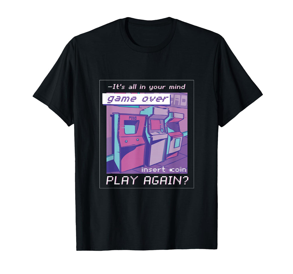Gaming Arcade Japanese Vaporwave T-Shirt - Custom Art Print Men Women - T-Shirt, Sweatshirt, Hoodie