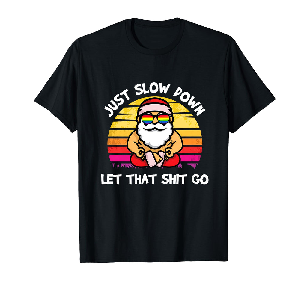 Santa Meditation Yoga Lgbt Q Sunset Gifts T-Shirt - Custom Art Print Unisex - T-Shirt, Sweatshirt, Hoodie