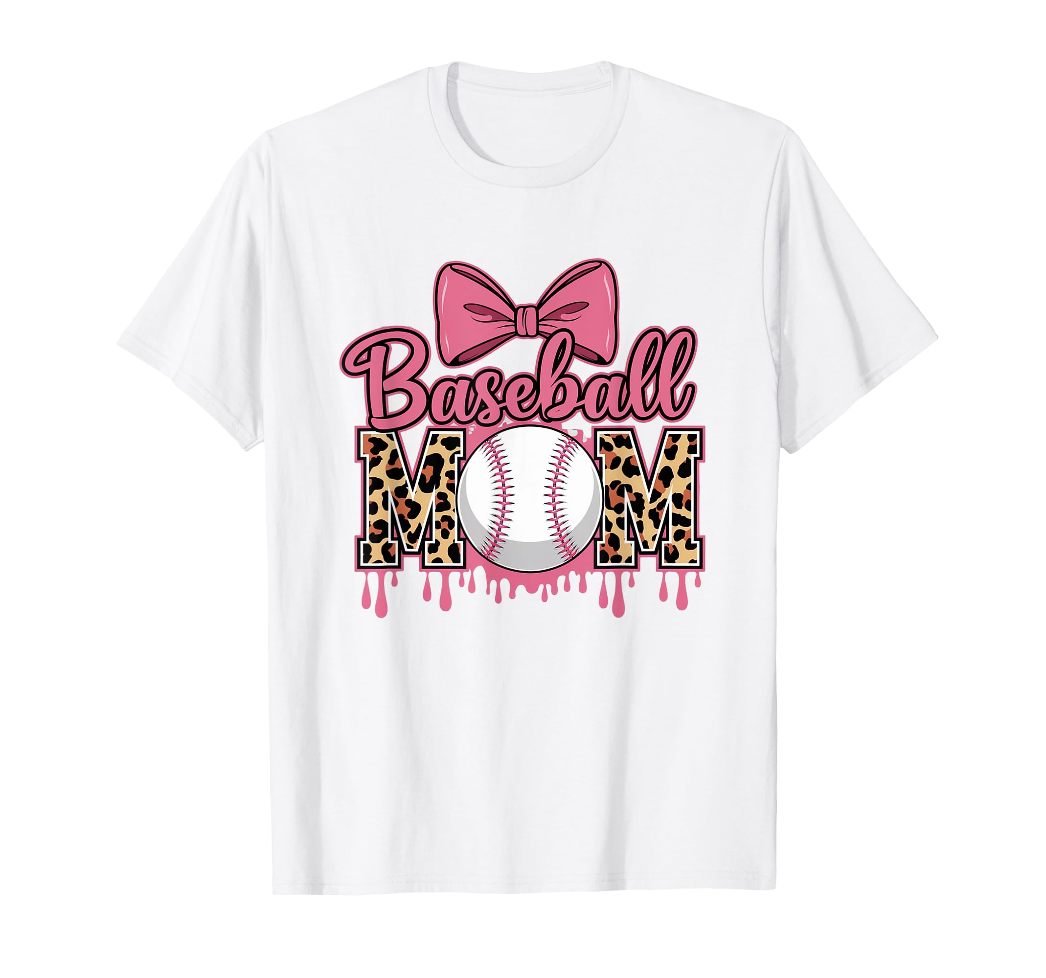 Baseball Mom Baseball Drip Coquette Bow T-Shirt - Novelty Apparel Men Women - T-Shirt, Sweatshirt, Hoodie