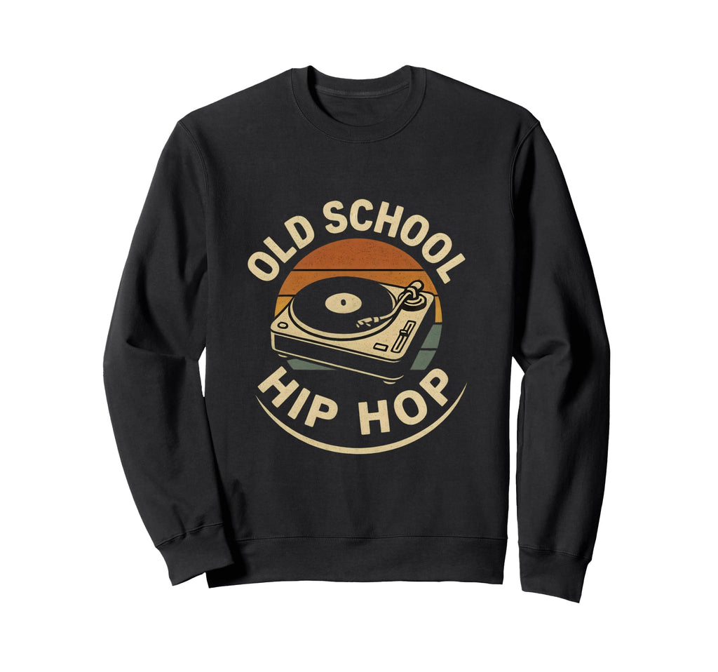 Old School Hip Hop Turntable Sunset Sweatshirt - Custom Art Print Men Women - T-Shirt, Sweatshirt, Hoodie