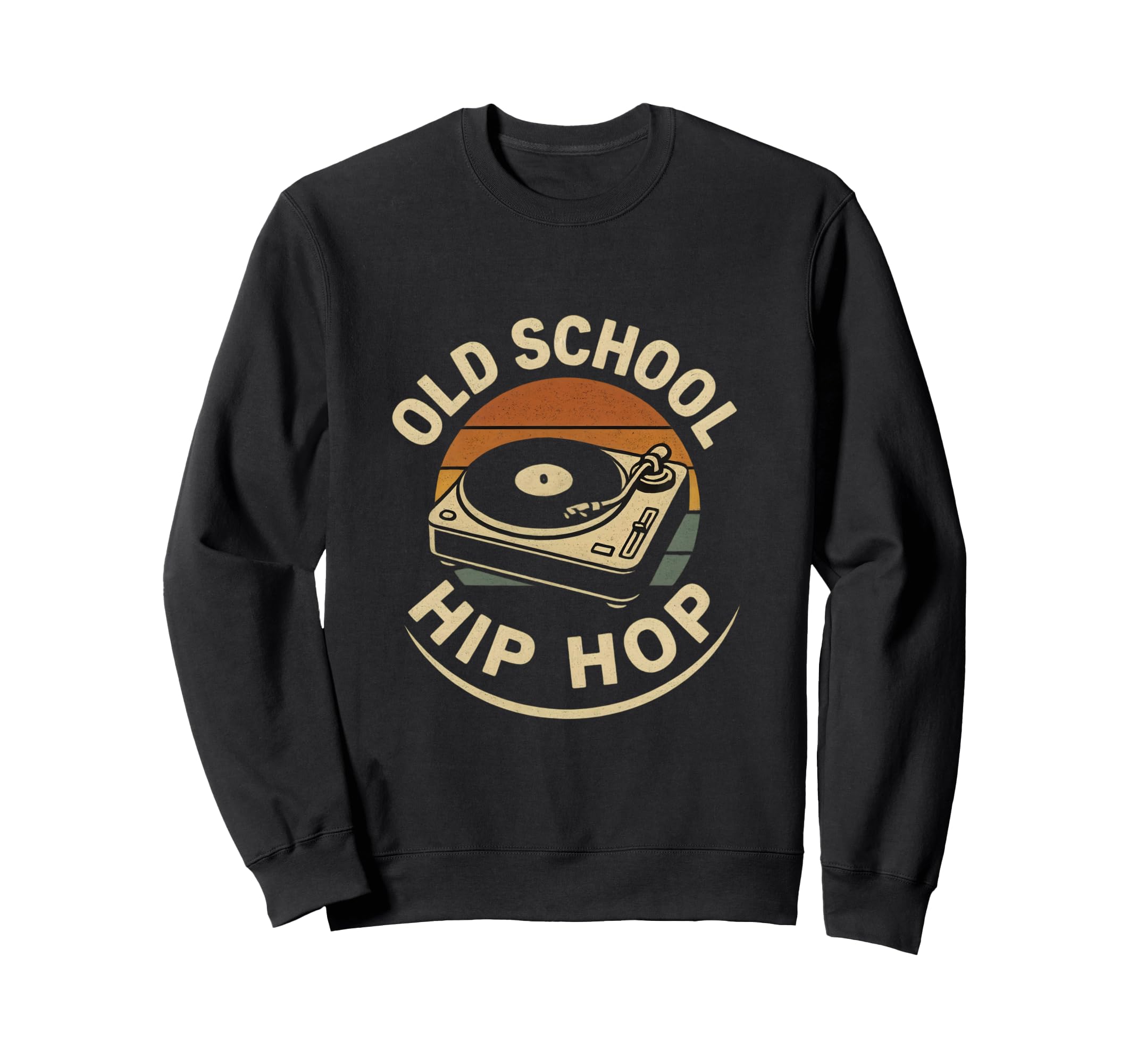 Old School Hip Hop Turntable Sunset Sweatshirt - Custom Art Print Men Women - T-Shirt, Sweatshirt, Hoodie