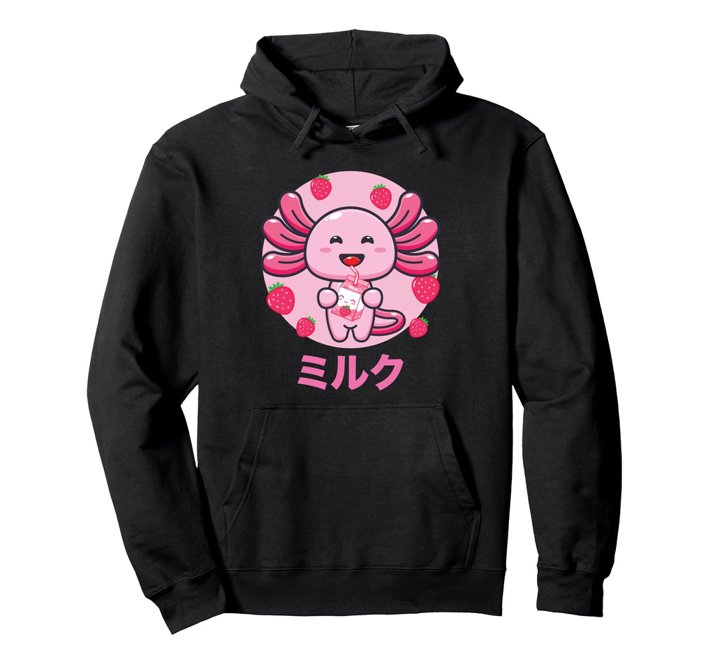 Axolotl Milkshake Vaporwave Aesthetics Hoodie - Streetwear Style for Adults - T-Shirt, Sweatshirt, Hoodie