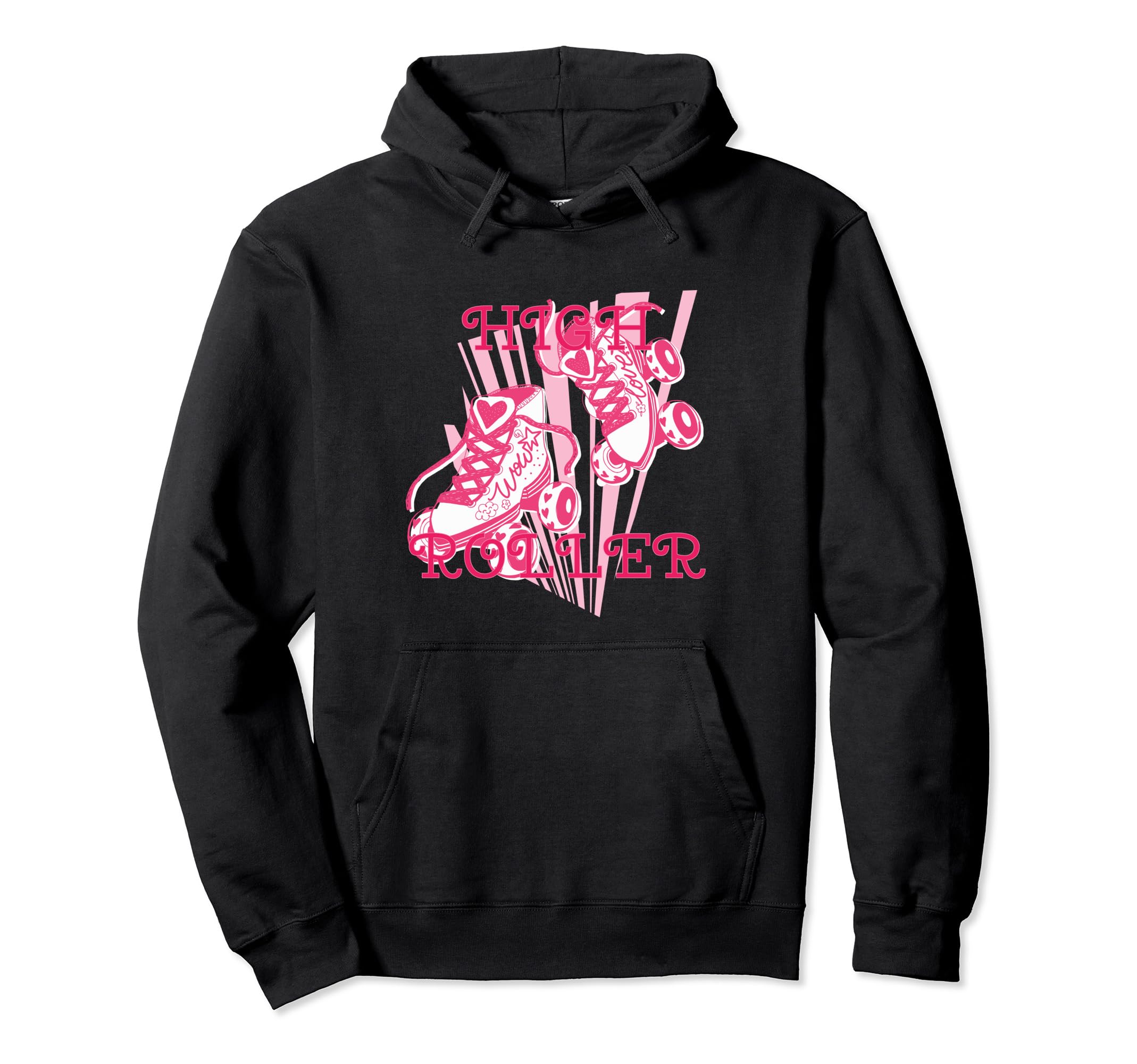 High Roller Skating Roller Derby Skates Hoodie - Graphic Print Unisex - T-Shirt, Sweatshirt, Hoodie