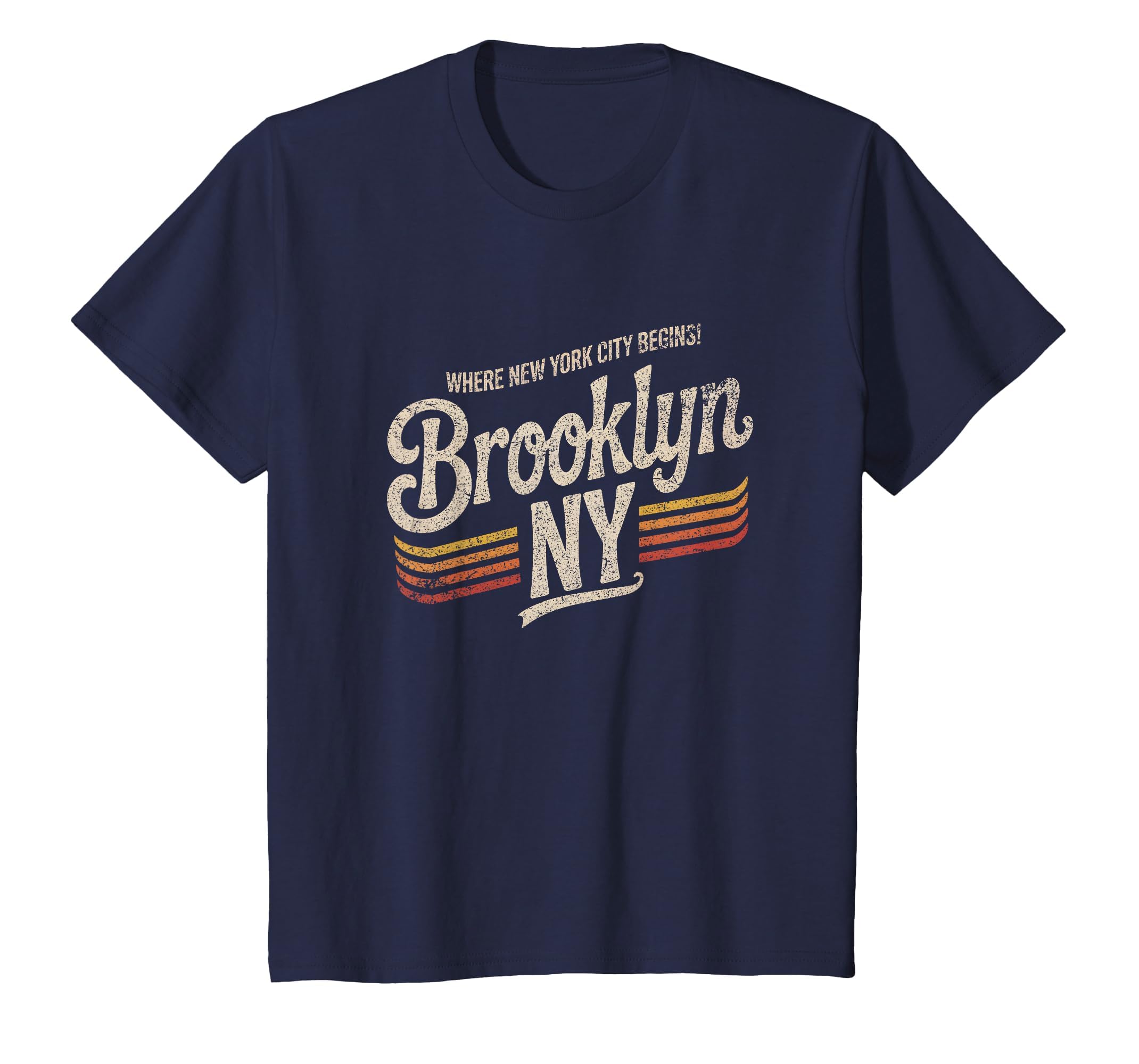 Brooklyn Ny Distressed T-Shirt - Fun Novelty Design Unisex - T-Shirt, Sweatshirt, Hoodie