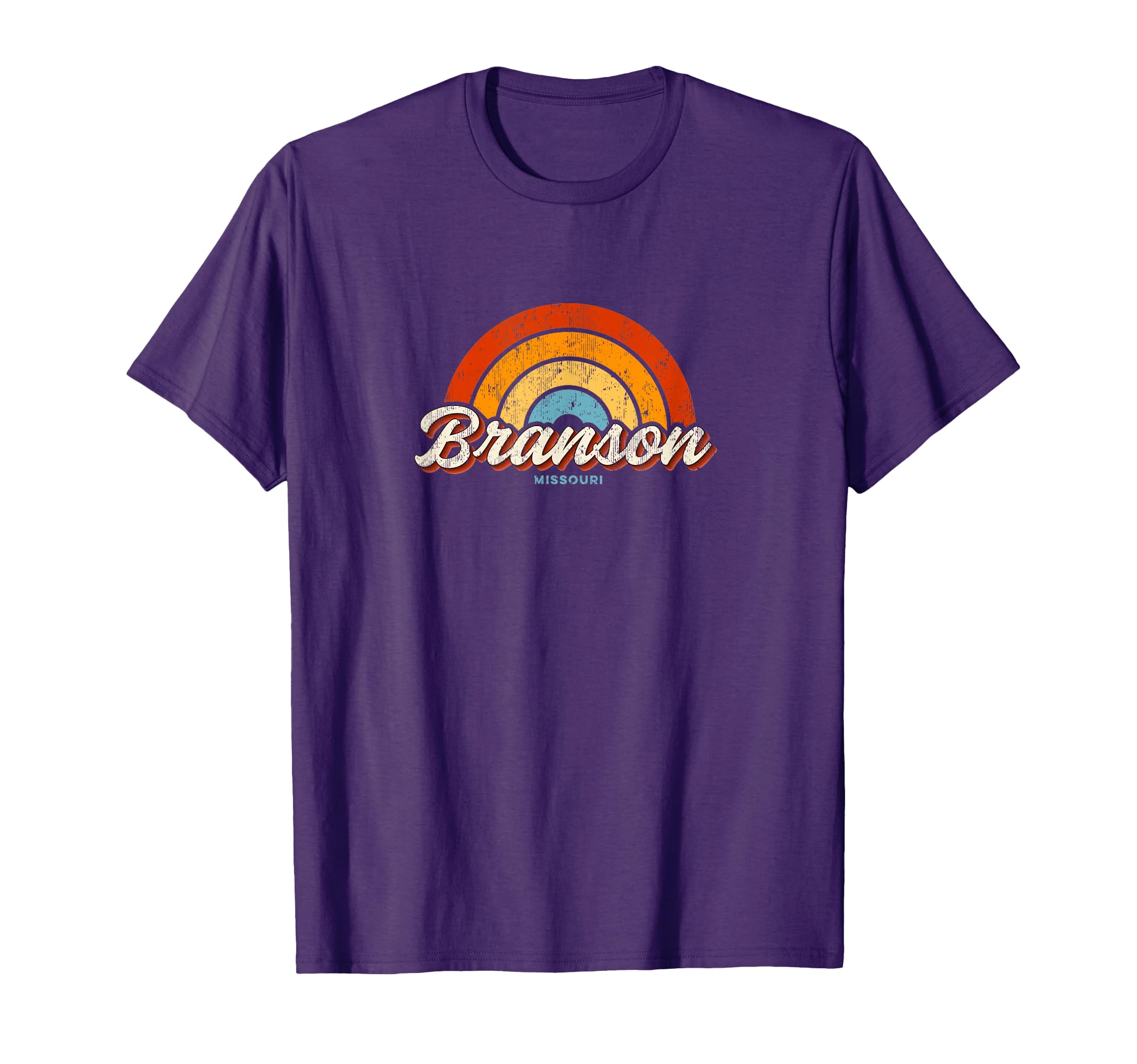 Branson Missouri Mo Rainbow 70S T-Shirt - Graphic Print Unisex - T-Shirt, Sweatshirt, Hoodie