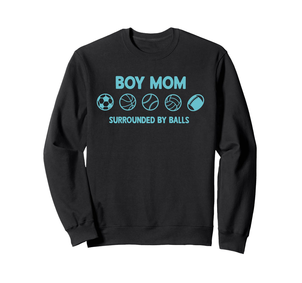 Mom Surrounded Balls Sweatshirt - Minimalist Print for Adults - T-Shirt, Sweatshirt, Hoodie