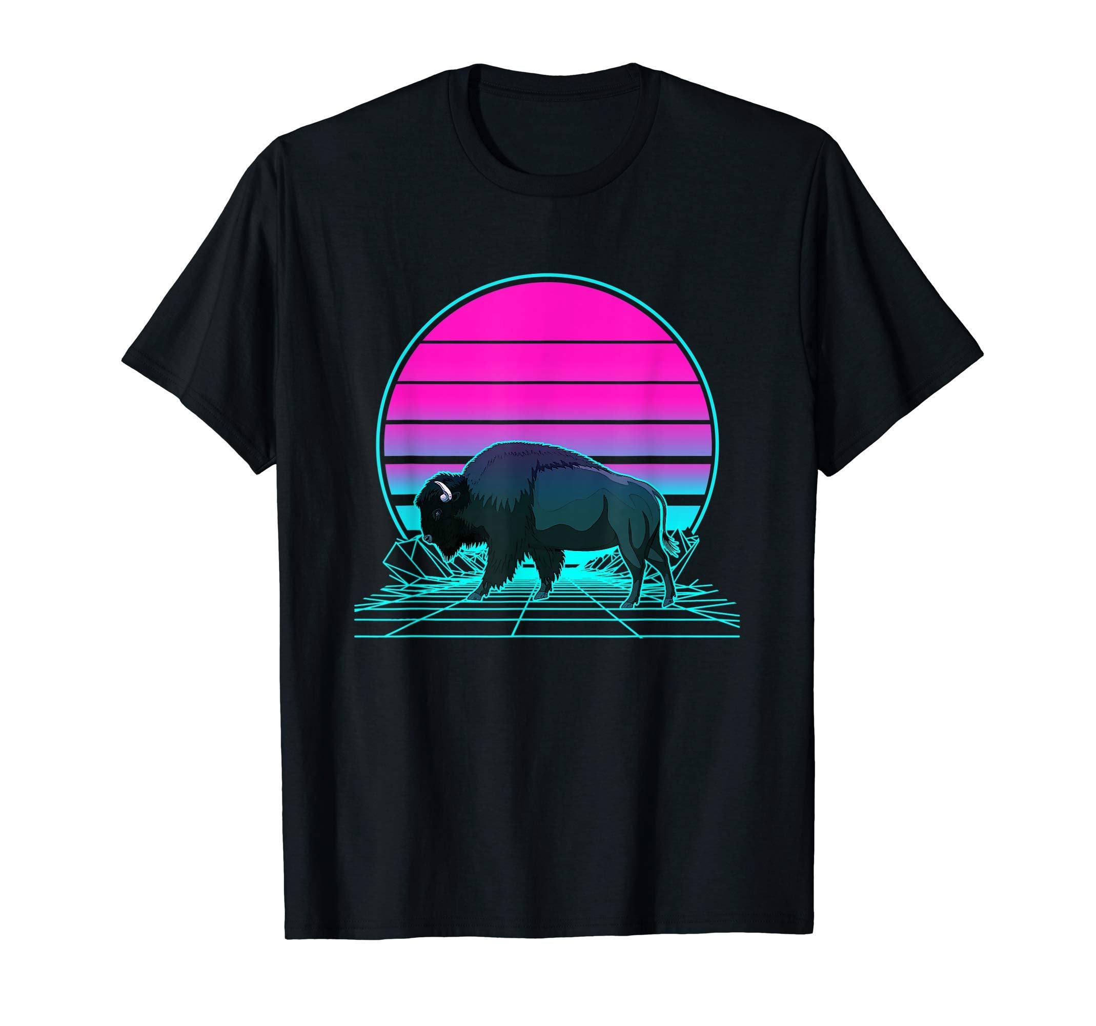 Sunset Buffalo T-Shirt - Custom Art Print for Adults - T-Shirt, Sweatshirt, Hoodie