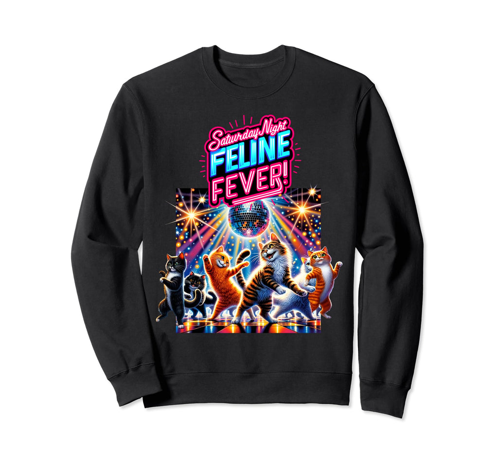 Parody Kitty Cat Lover Disco Sweatshirt - Aesthetic Graphic Men Women - T-Shirt, Sweatshirt, Hoodie