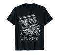 80S 90S Cassette Tape Its Fine Music T-Shirt - Aesthetic Graphic Unisex - T-Shirt, Sweatshirt, Hoodie