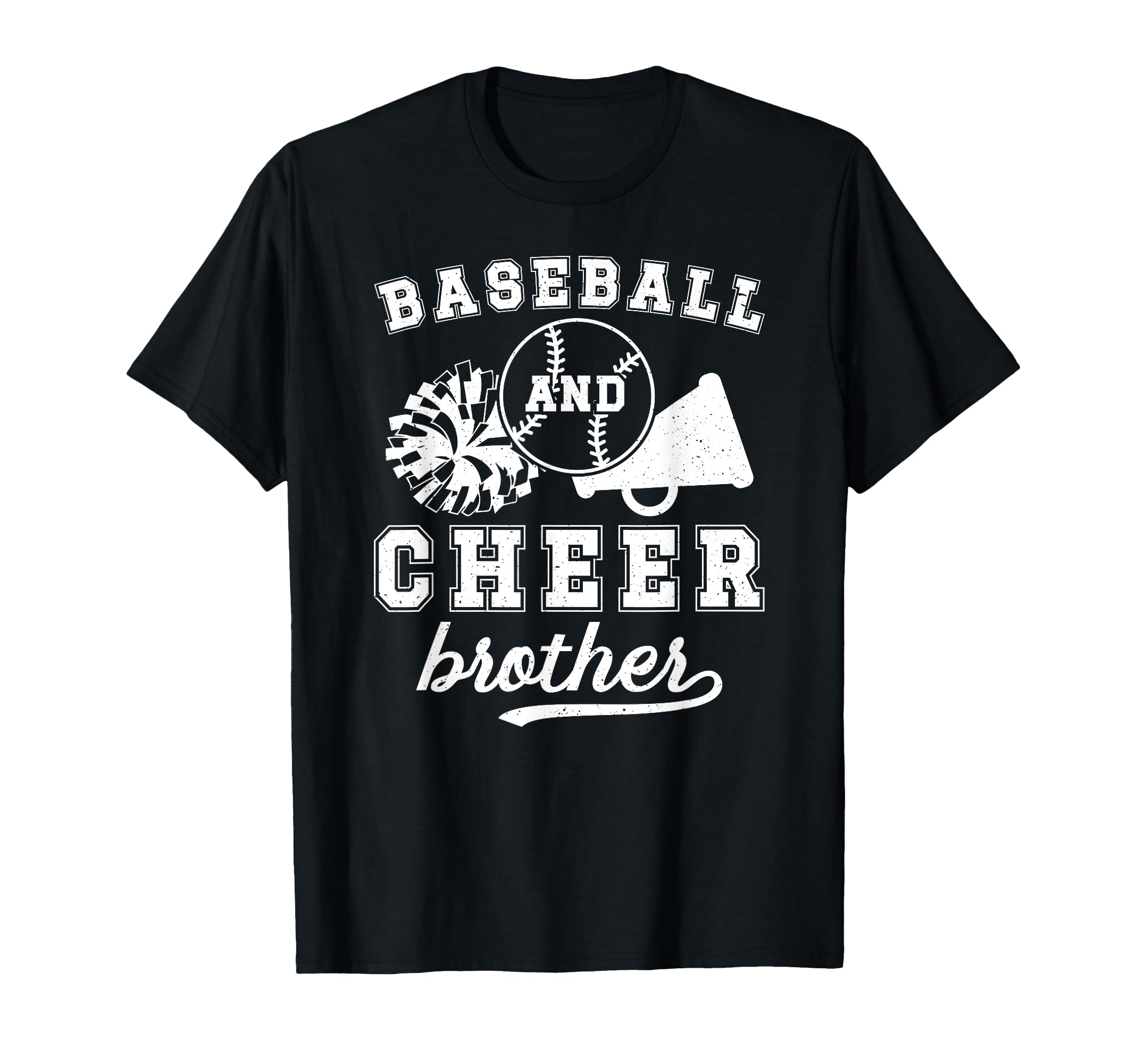 Baseball And Cheer Brother T-Shirt - Minimalist Print Men Women - T-Shirt, Sweatshirt, Hoodie
