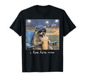 I Live Here Now Funny Baseball Racoon T-Shirt - Minimalist Print Unisex - T-Shirt, Sweatshirt, Hoodie