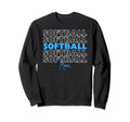 Softball Mom Blue Softball Team Sweatshirt - Fun Novelty Design for Adults - T-Shirt, Sweatshirt, Hoodie