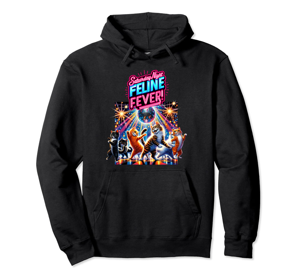 Parody Kitty Cat Lover Disco Feline Hoodie - Fun Novelty Design Unisex - T-Shirt, Sweatshirt, Hoodie