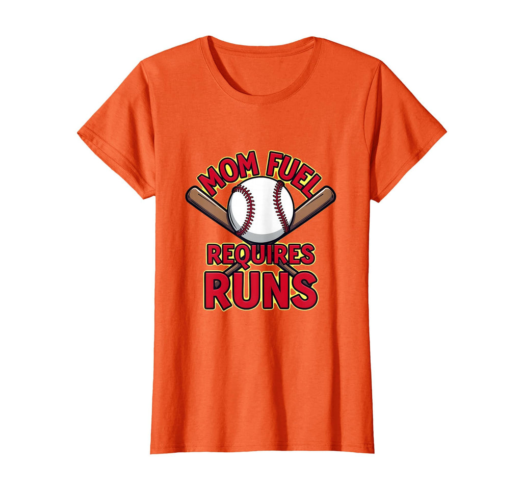 Mom Fuel Requires Runs Baseball Parent T-Shirt - Custom Art Print Unisex - T-Shirt, Sweatshirt, Hoodie