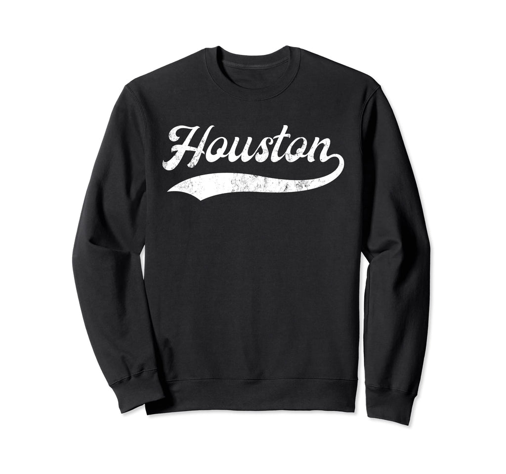 Houston Texas Distressed Tx Sweatshirt - Custom Art Print Men Women - T-Shirt, Sweatshirt, Hoodie