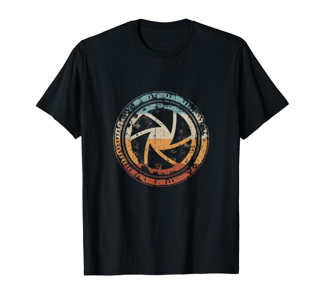 Camera Lens Aperture Iris Icon T-Shirt - Trendy Graphic Men Women - T-Shirt, Sweatshirt, Hoodie