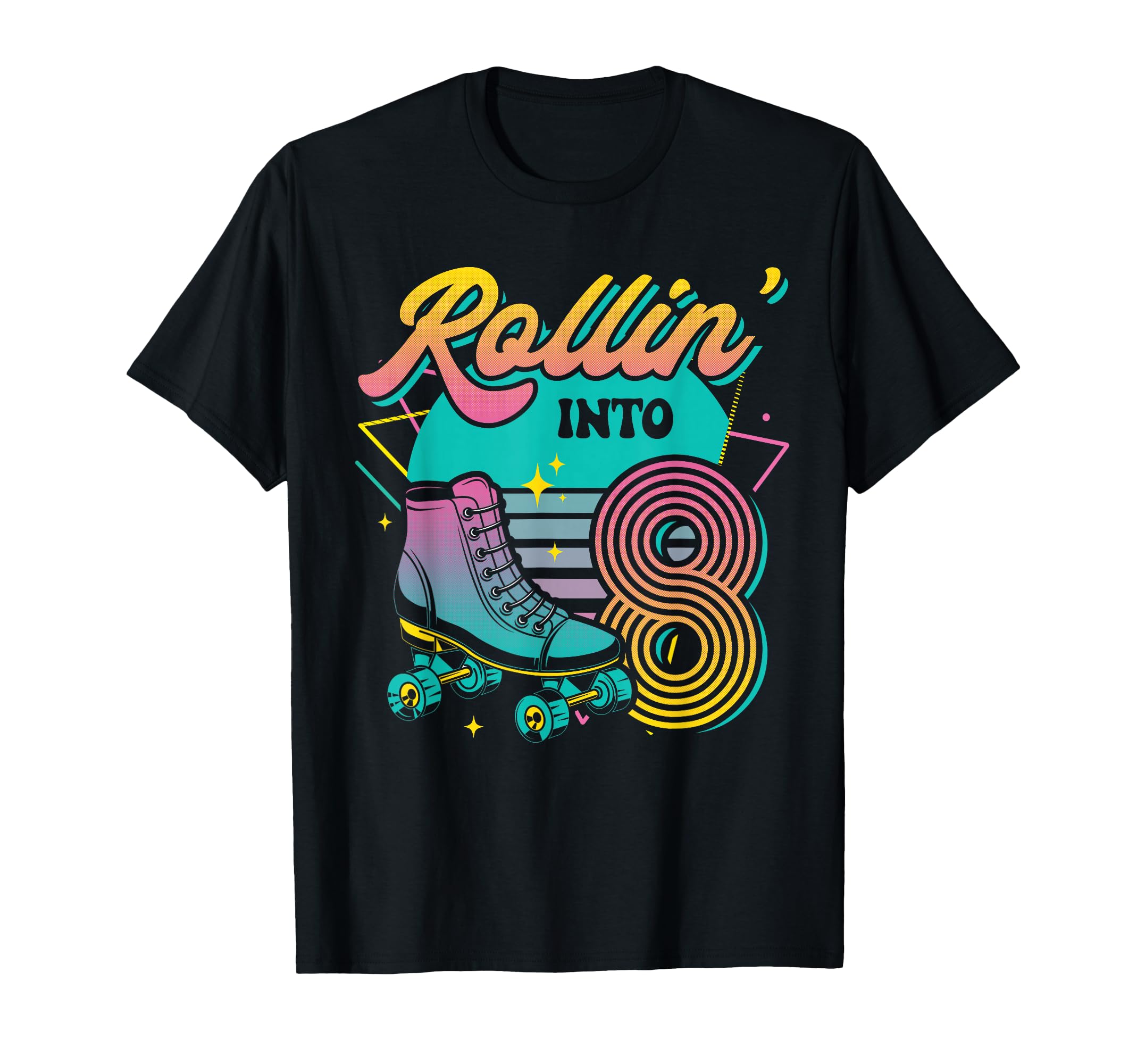 Roller Skate 8Th Birthday Party T-Shirt - Casual Everyday Wear Unisex - T-Shirt, Sweatshirt, Hoodie