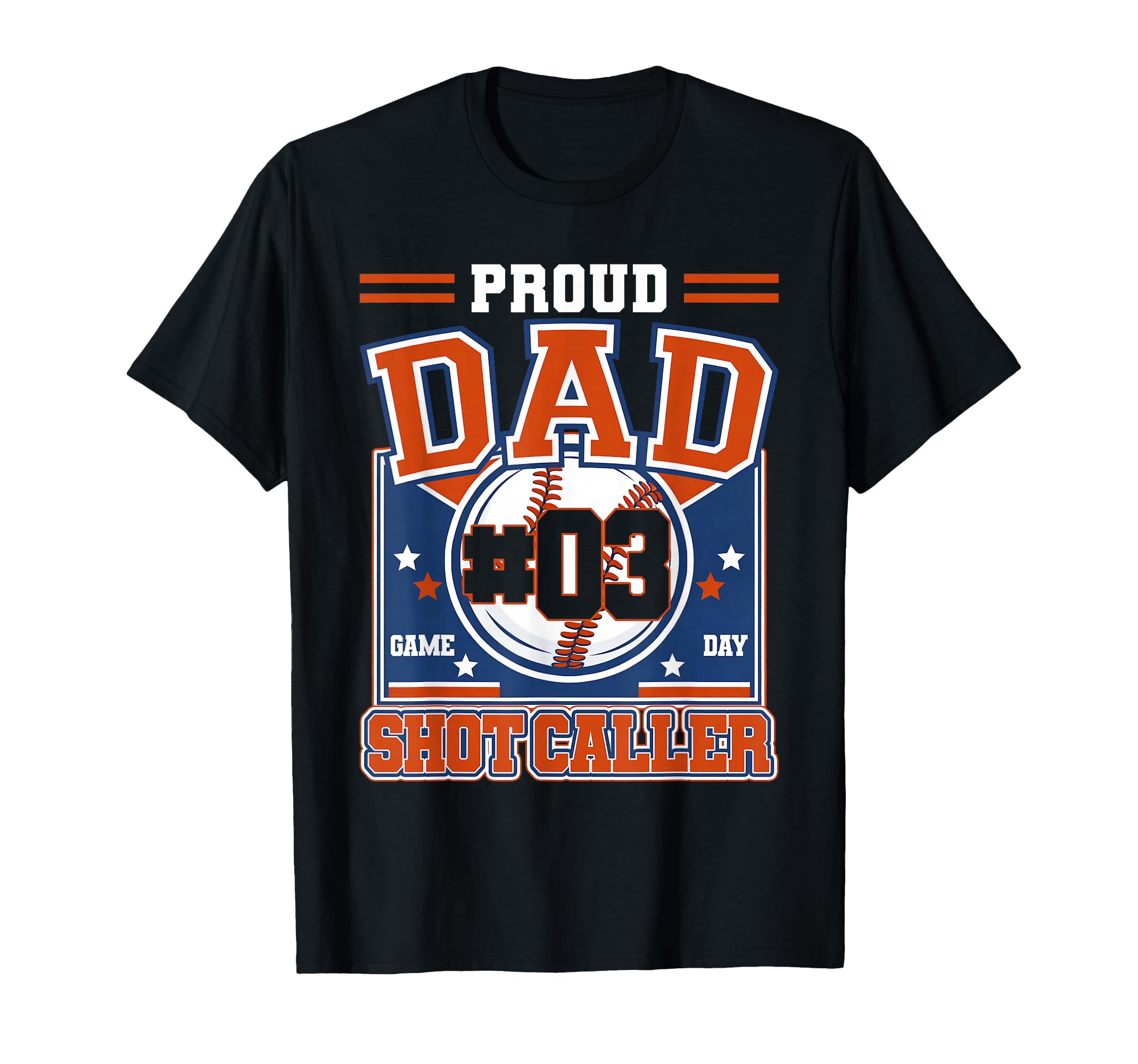 Proud Dad Baseball Player Number 3 Game T-Shirt - Unique Graphic Unisex - T-Shirt, Sweatshirt, Hoodie