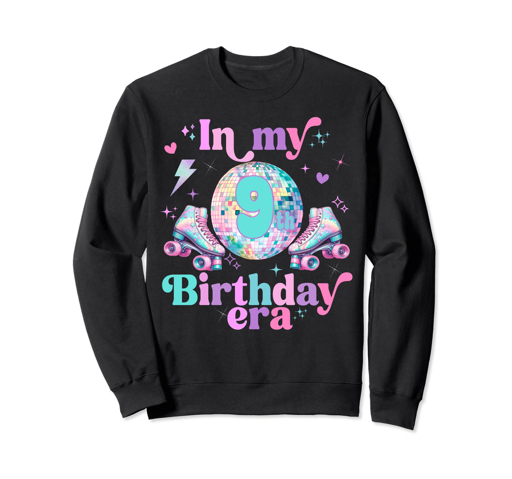 Roller Skates Birthday Disco Ball Party T-Shirt - Graphic Print Men Women - T-Shirt, Sweatshirt, Hoodie