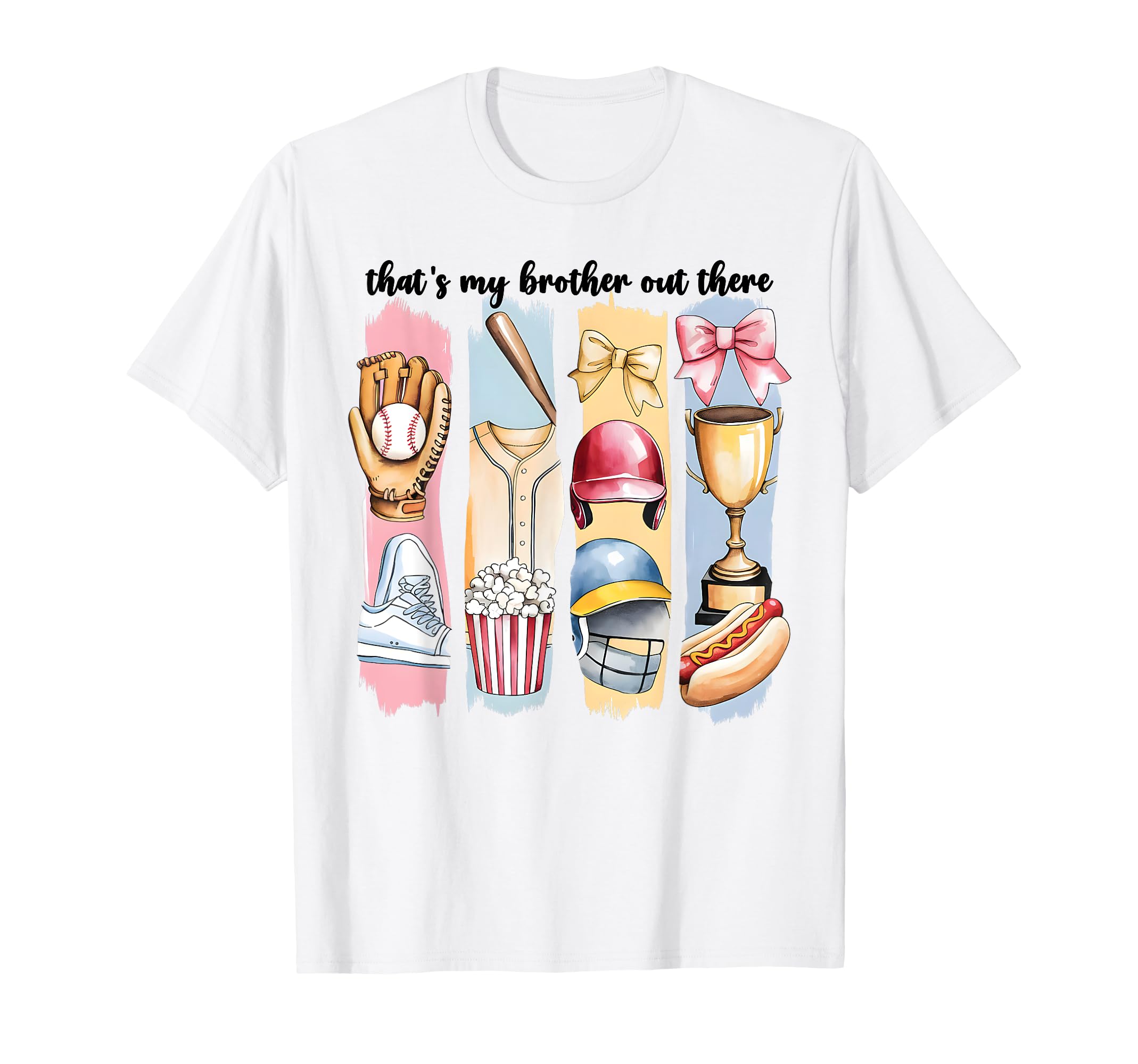Brushstroke Baseball Sister Thats My T-Shirt - Unique Graphic for Adults - T-Shirt, Sweatshirt, Hoodie