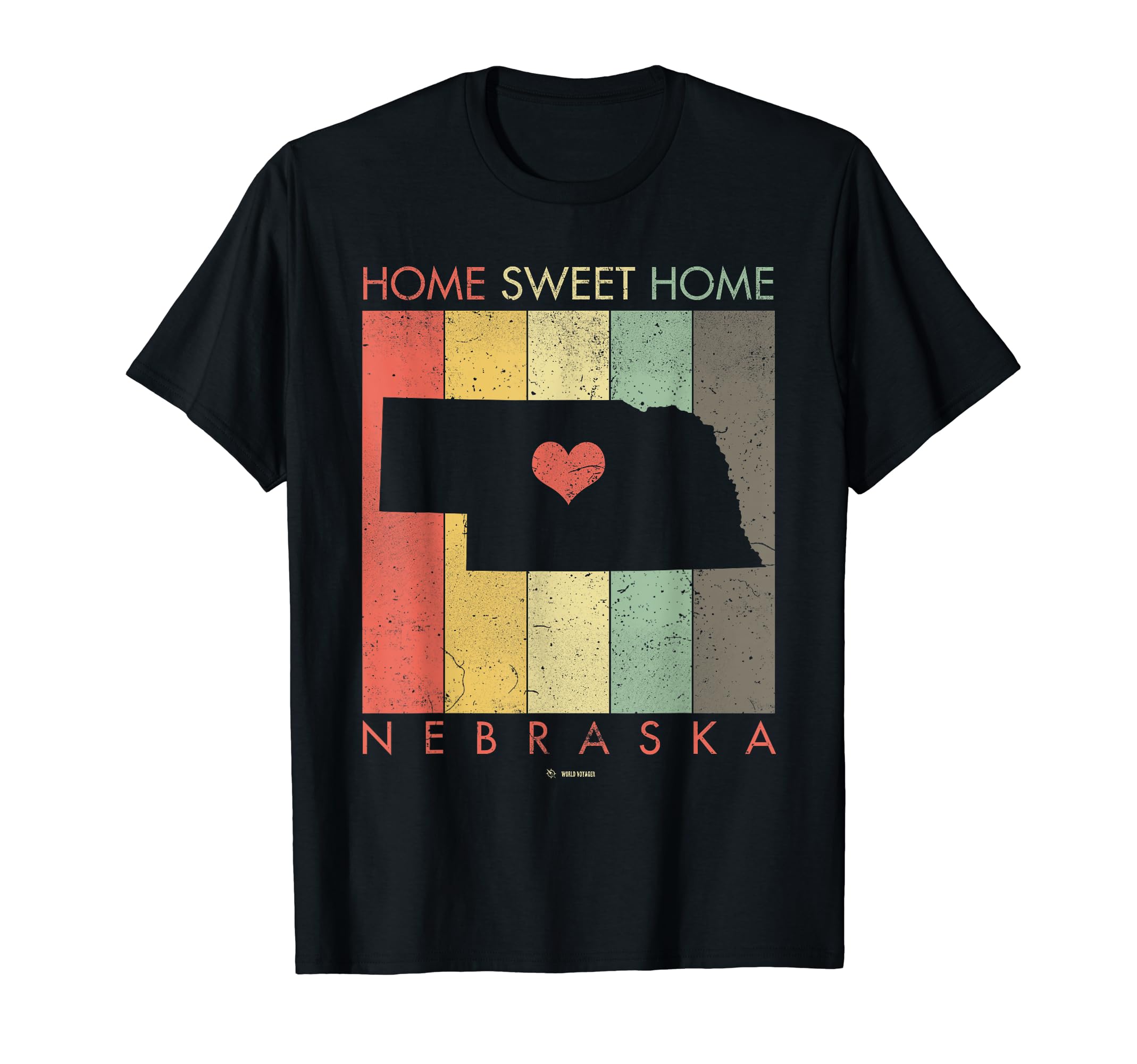 Nebraska Home Sweet Home Distressed T-Shirt - Streetwear Style Men Women - T-Shirt, Sweatshirt, Hoodie
