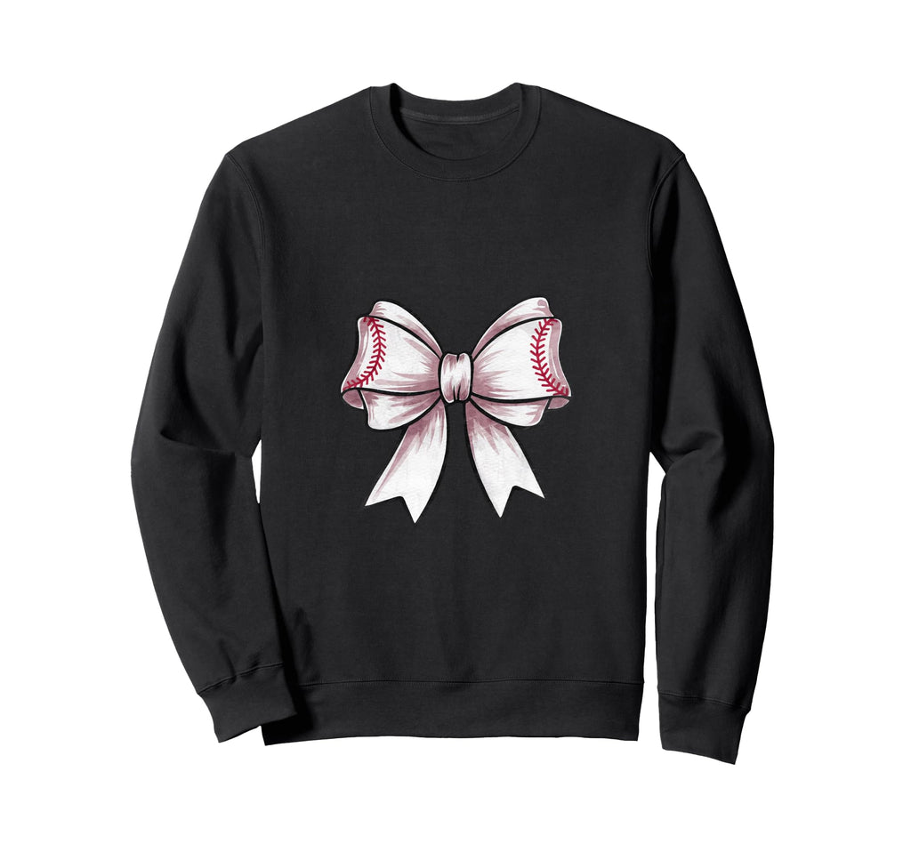 Coquette Baseball Bow Mom Sweatshirt - Casual Everyday Wear for Adults - T-Shirt, Sweatshirt, Hoodie