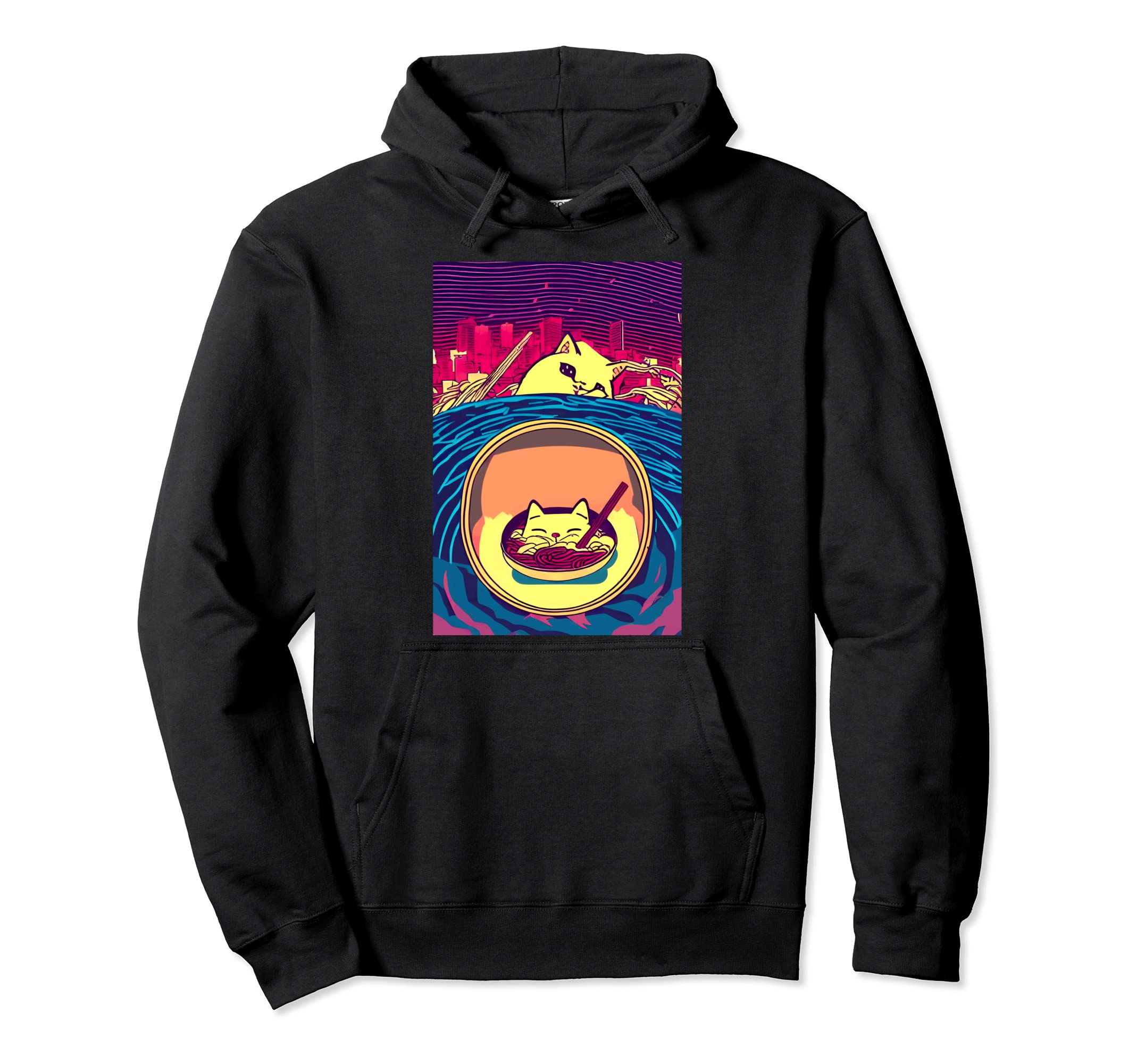Kawaii Funny Peeping Cat Japanese Hoodie - Aesthetic Graphic Men Women - T-Shirt, Sweatshirt, Hoodie