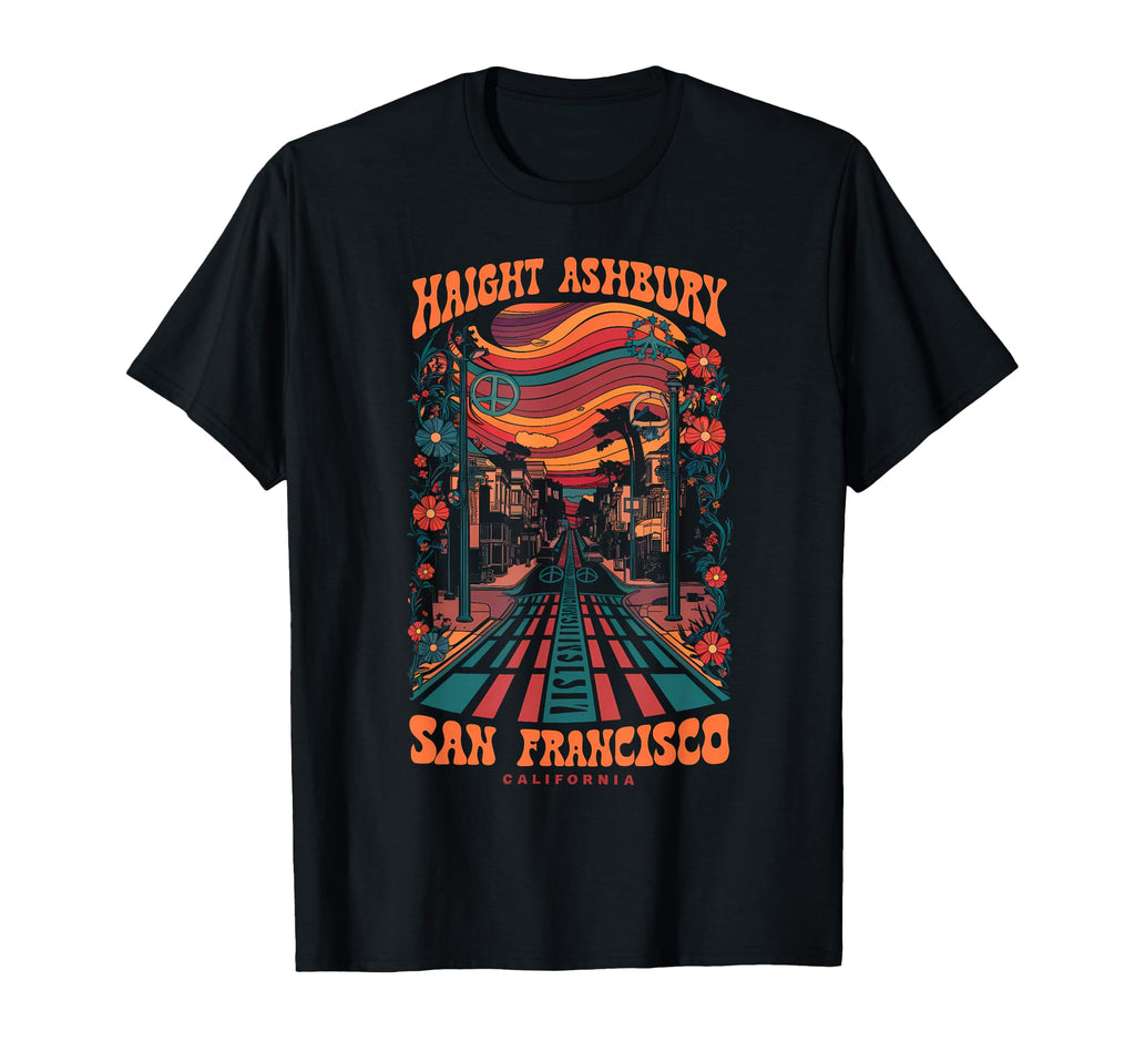 Haight Ashbury Spirit Peace T-Shirt - Unique Graphic Unisex - T-Shirt, Sweatshirt, Hoodie