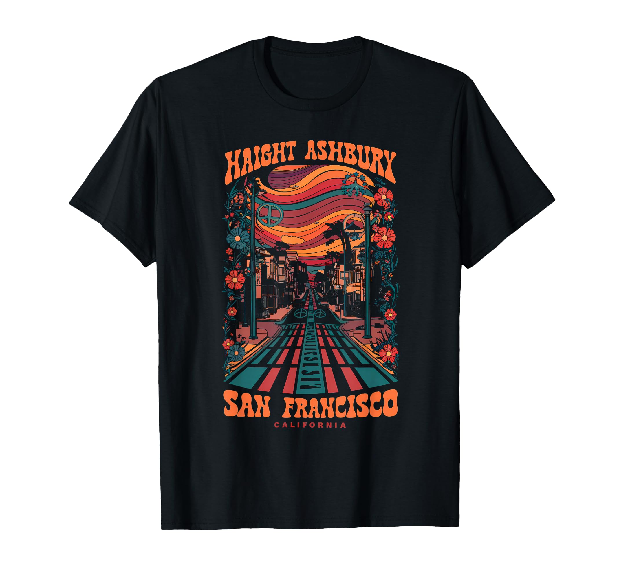 Haight Ashbury Spirit Peace T-Shirt - Unique Graphic Unisex - T-Shirt, Sweatshirt, Hoodie