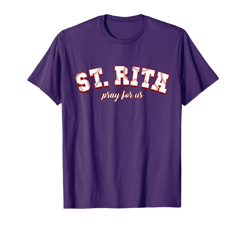 St Rita Cascia Pray Us Baseball Patron T-Shirt - Graphic Print for Adults - T-Shirt, Sweatshirt, Hoodie
